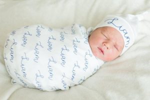 newborn custom name swaddle